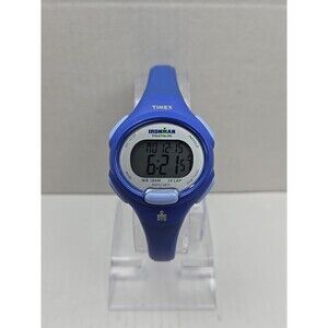 Womens Timex Ironman Triathlon 10 Lap Digital Watch Indiglo Alarms New Battery